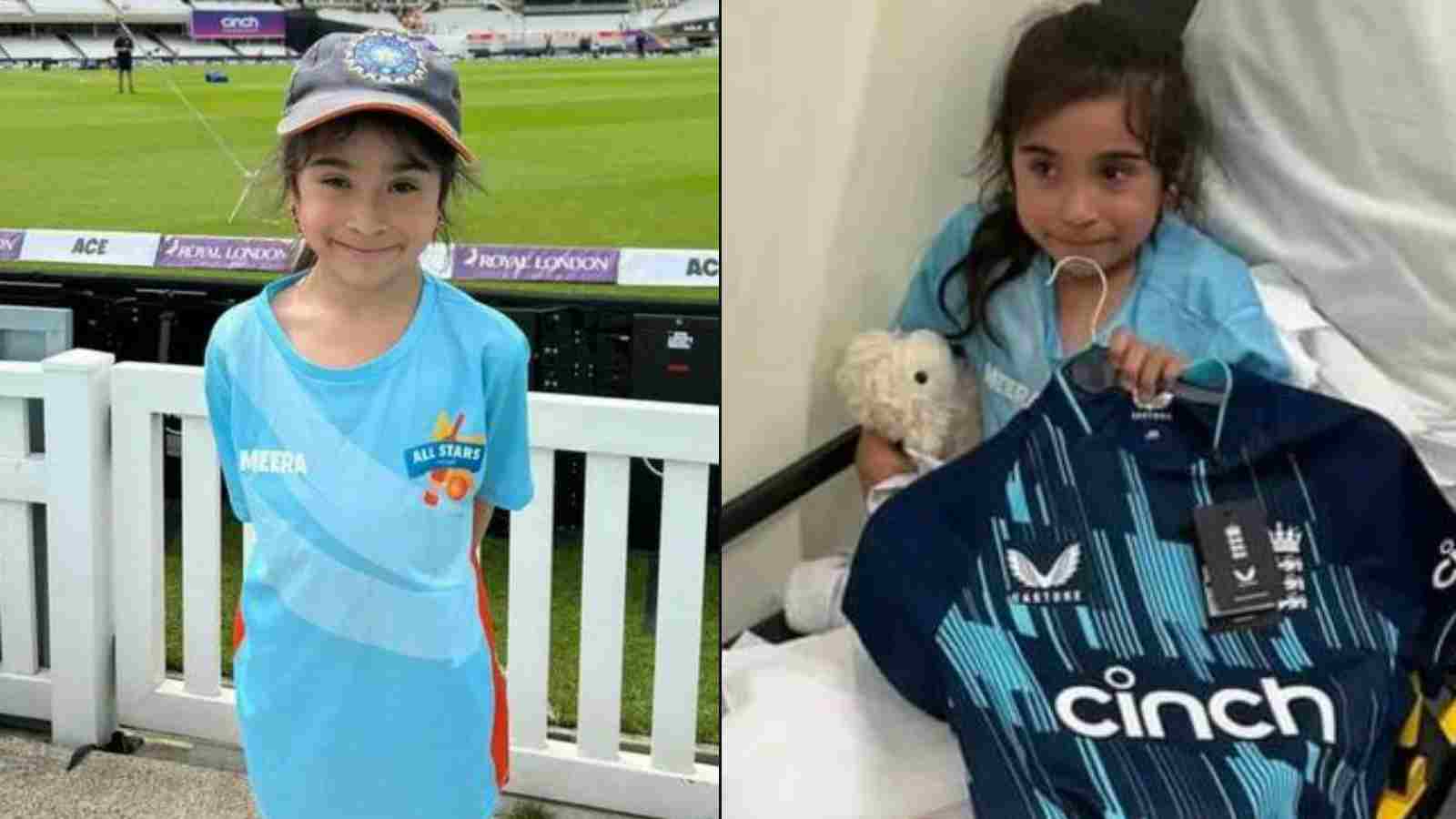 Rohit Sharma meets 6-year-old Meera Salvi who got hit by his six; England cricketers gift her a jersey