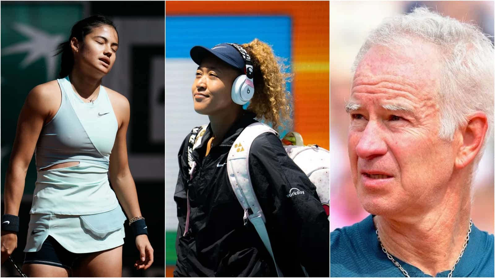 “There’s a lot on the shoulders” John McEnroe lends support to Naomi Osaka and Emma Raducanu for their struggles