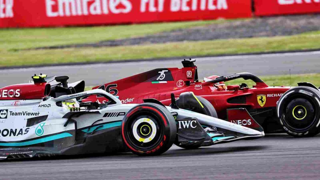 Charles Leclerc and Lewis Hamilton