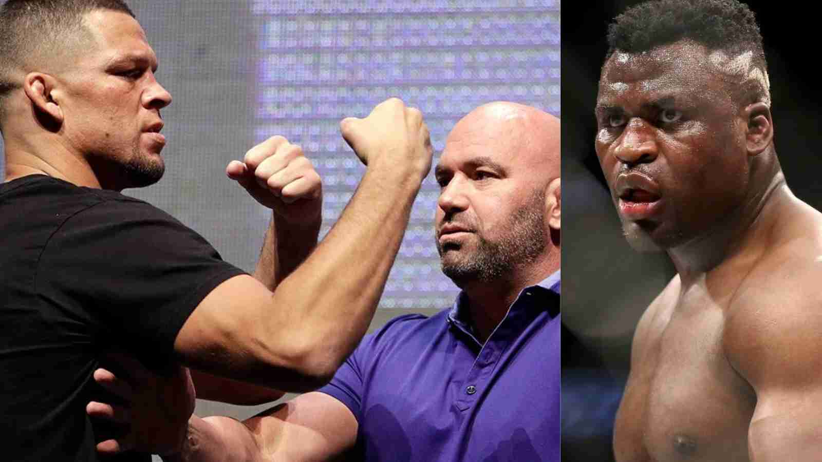 WATCH: Dana White’s hilarious reaction to finding out Nate Diaz wants to fight Francis Ngannou