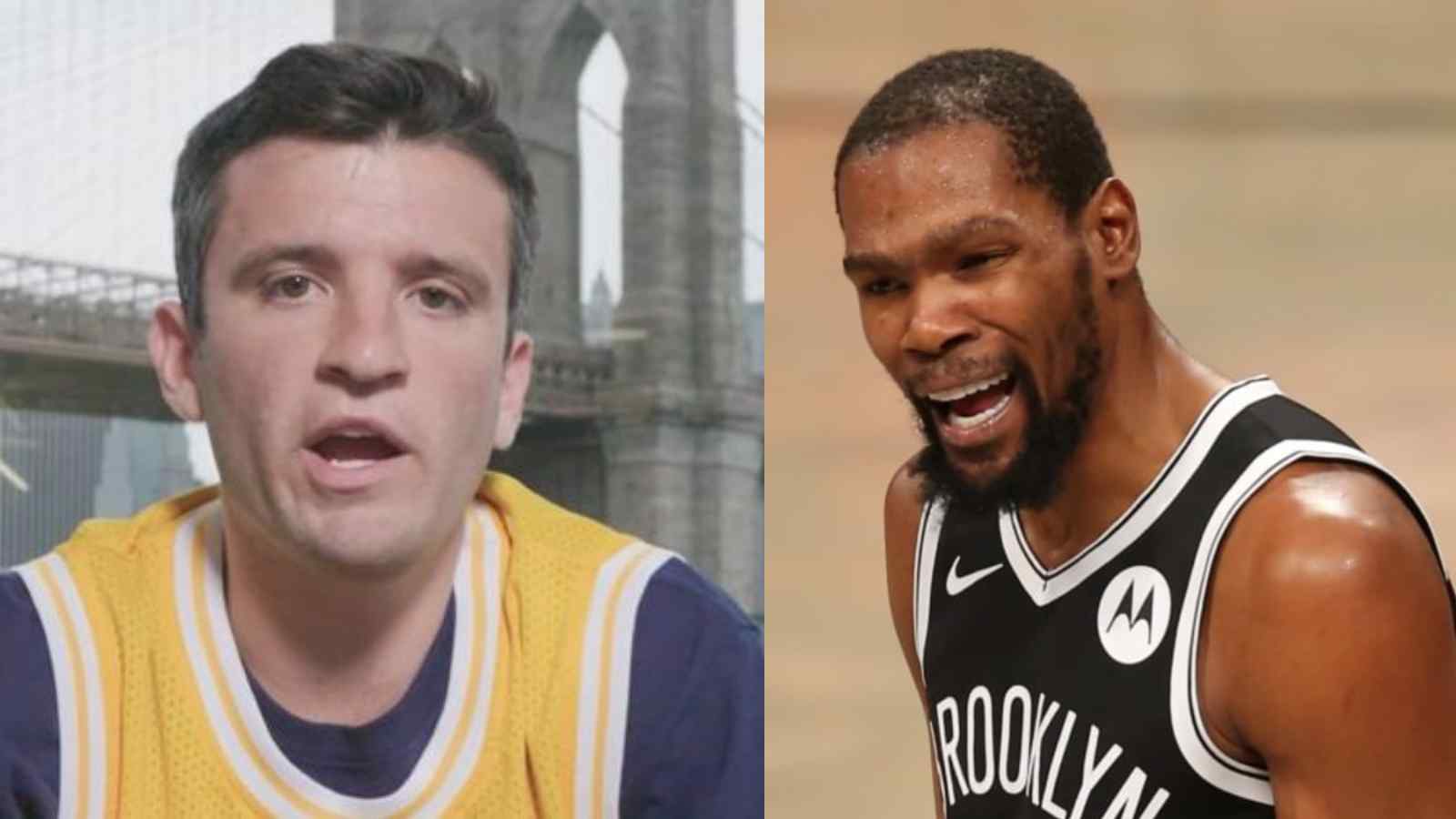 “Is he an NBA player?” Kevin Durant trolls Rob Perez for pitching mid-season tournament idea.