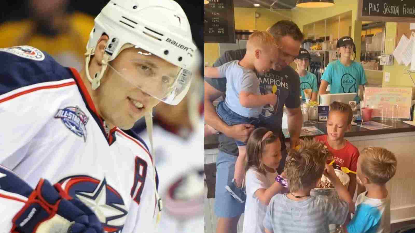 “Little Cup sundae” – Defenceman Jack Johnson relishes ice cream party from Stanley Cup with kids