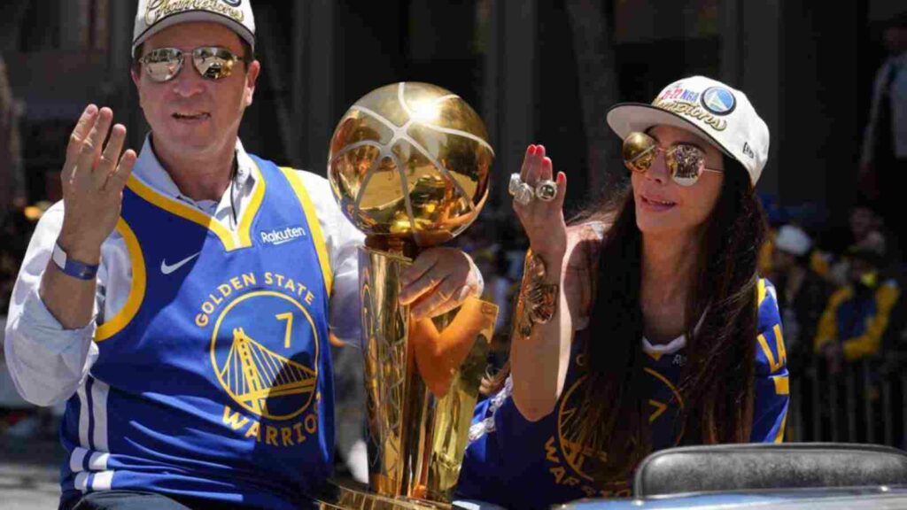 Joe Lacob at the Warriors' championship parade in 2022