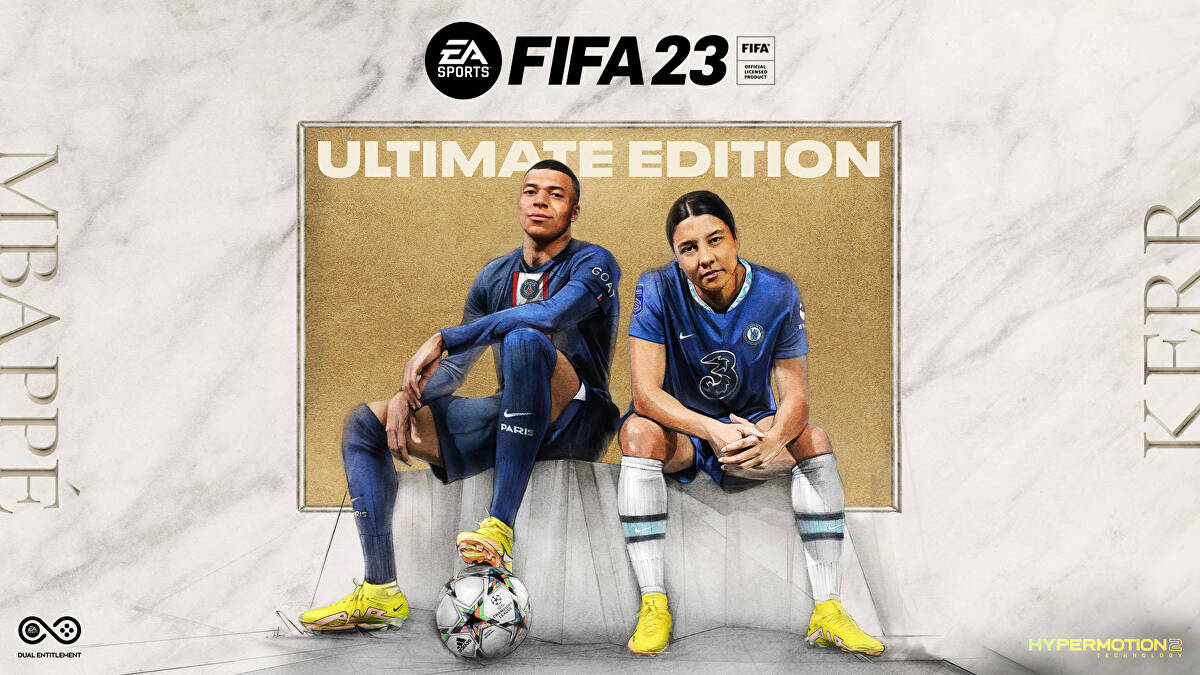 Sam Kerr accompanies Kylian Mbappé on the iconic FIFA 23 cover