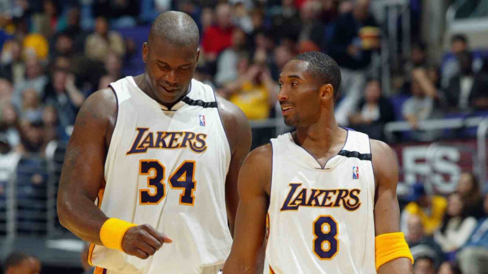 Shaquille O'Neal and Kobe Bryant in 2003