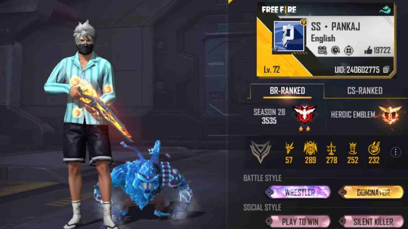 Shadow Shooter Free Fire MAX ID, Stats, K/D Ratio, YouTube Channel, Monthly Income, And More For July 2022