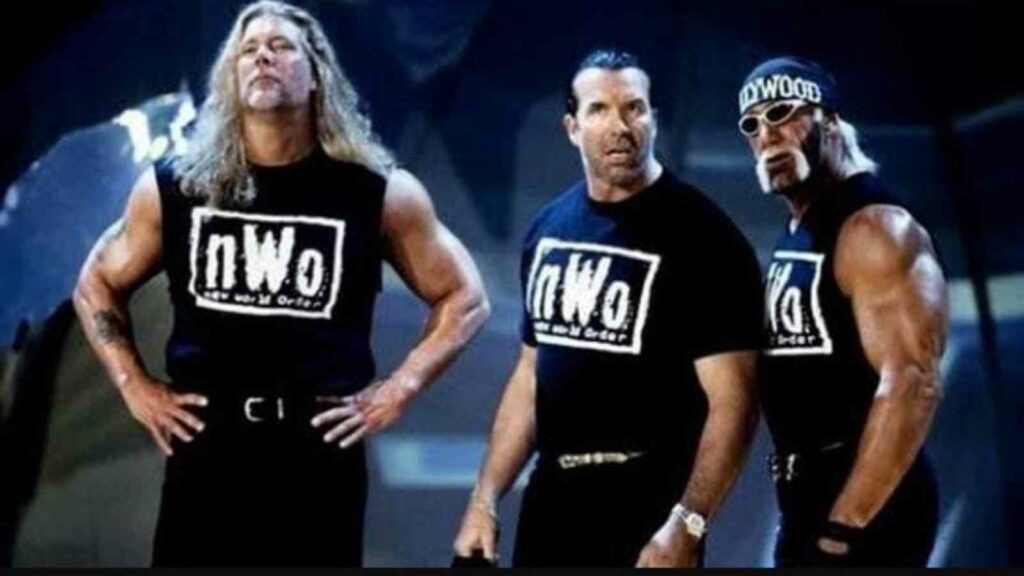 Kevin Nash, Scott Hall and Hulk Hogan as a part of nWo