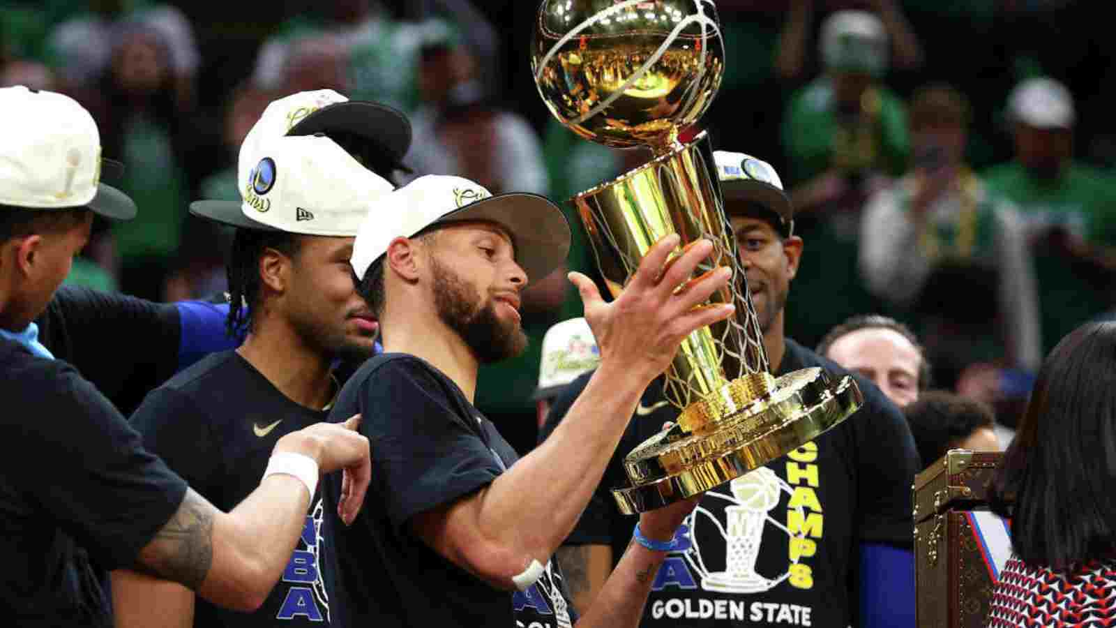 Stephen Curry with his 4th NBA title