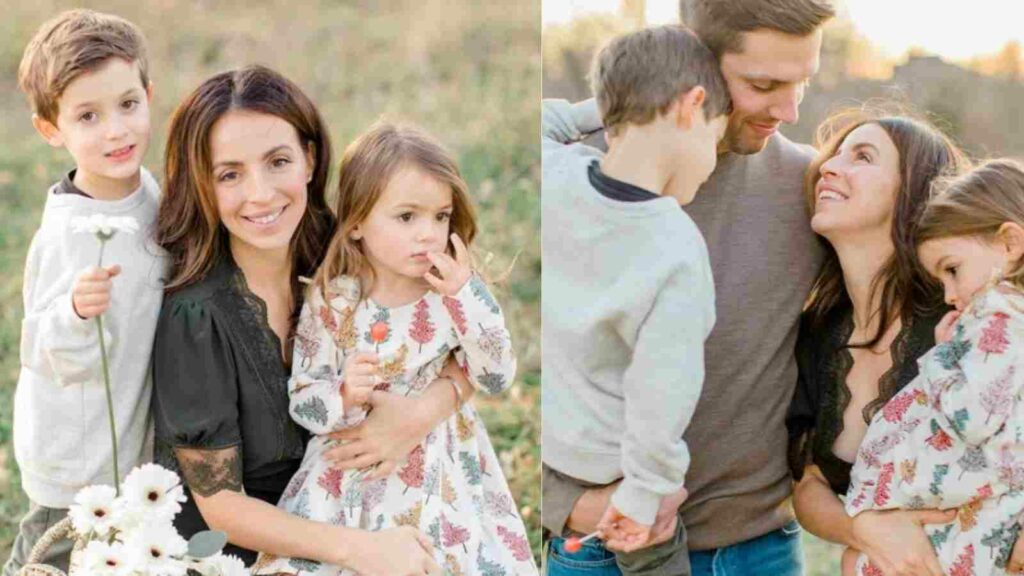 David Perron, Vanessa Vandal, and their children