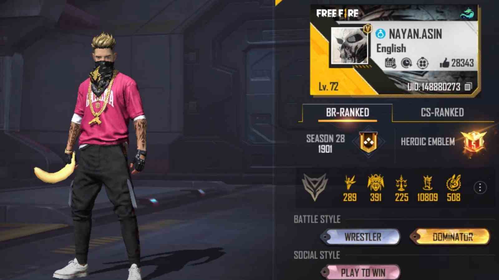 NayanAsin Free Fire MAX ID, K/D Ratio, Headshot Rate, YouTube Channel, Monthly Income, And More For July 2022