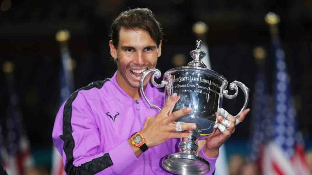 Rafael Nadal after winning the US Open 2019 title