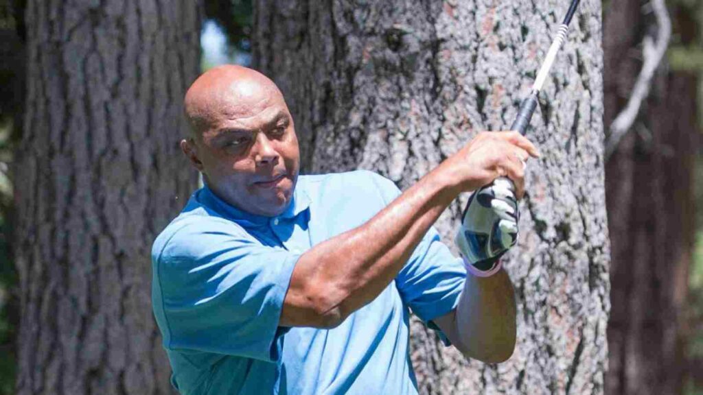 Charles Barkley playing golf