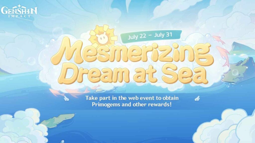 Genshin Impact Web event: Mesmerizing Dream at Sea Day 2 and Day 3 answers 