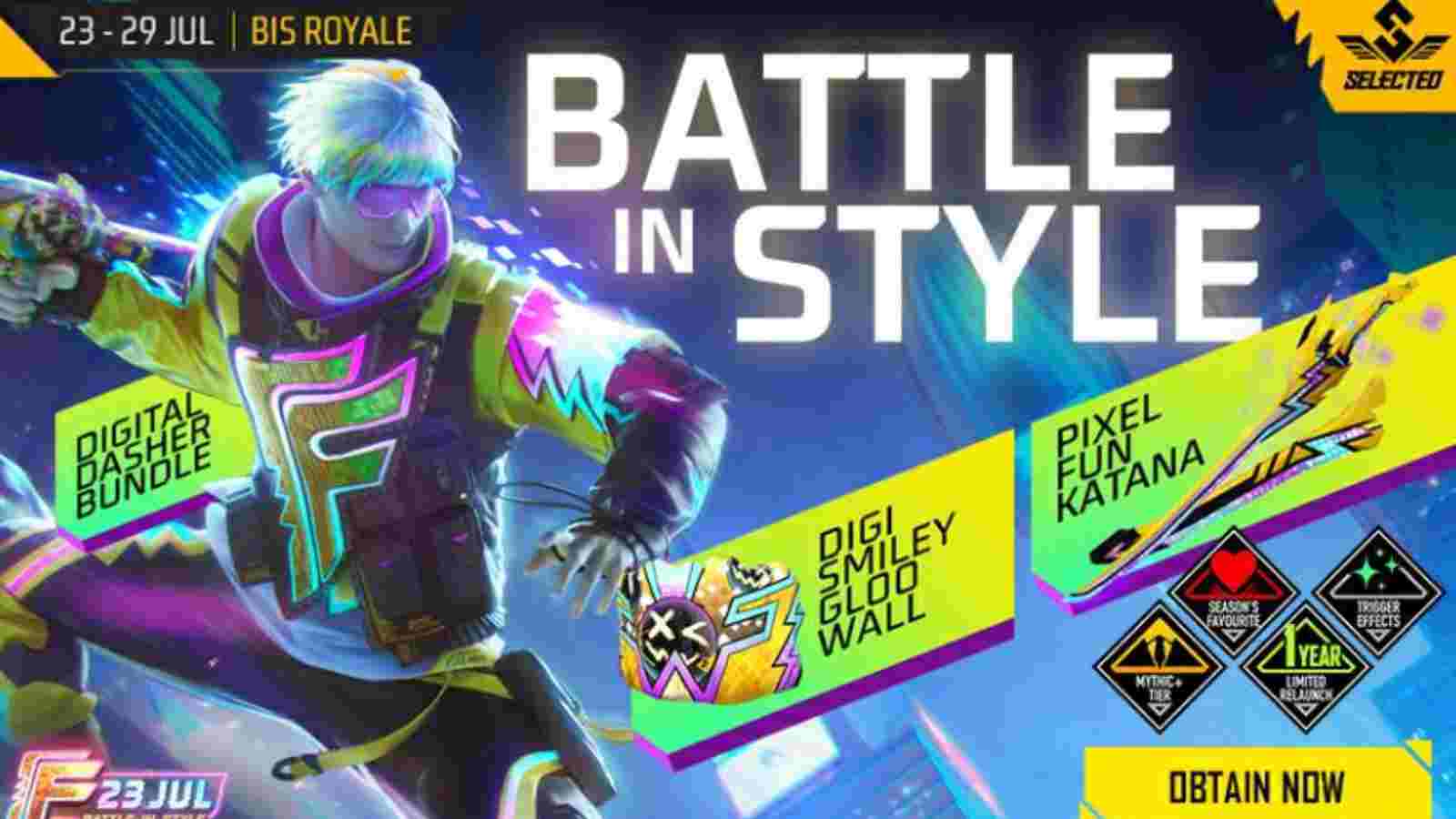 Free Fire MAX Battle In Style Royale: Rewards, Exchange Store, And More For July 2022