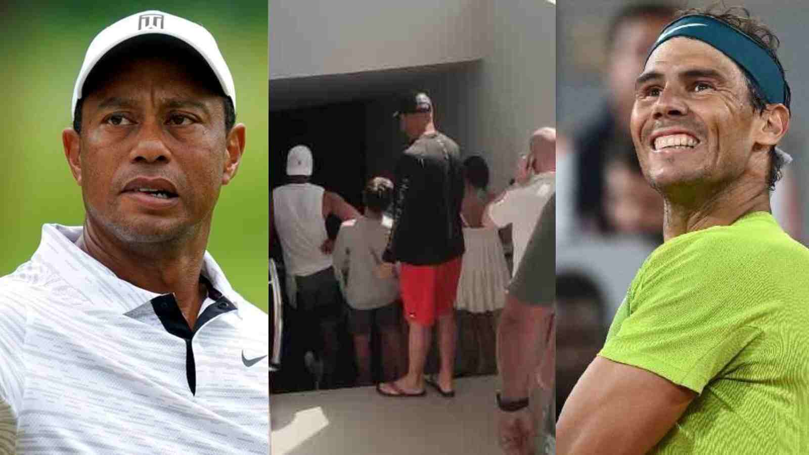 Golf legend Tiger Woods makes a surprise visit to Rafael Nadal’s academy in Mallorca