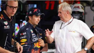 Sergio Perez and Helmut Marko