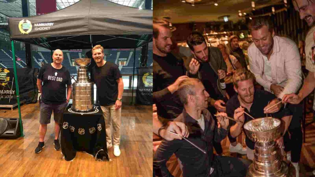 Gabriel Landeskog brings Stanley Cup to Sweden