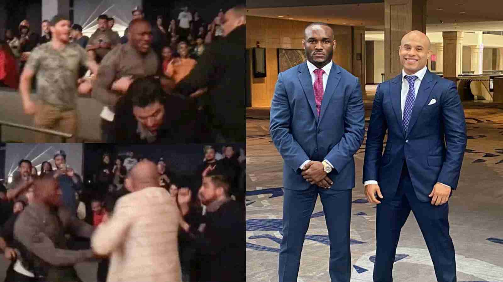 WATCH: UFC lightweight shares footage of Kamaru Usman and Ali Abdelaziz trashing heckler at a fight event