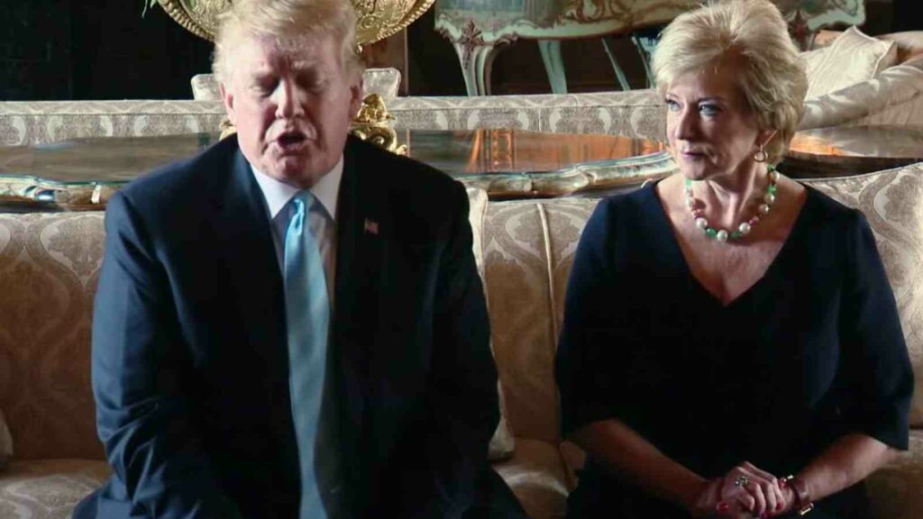 Donald Trump and Linda McMahon