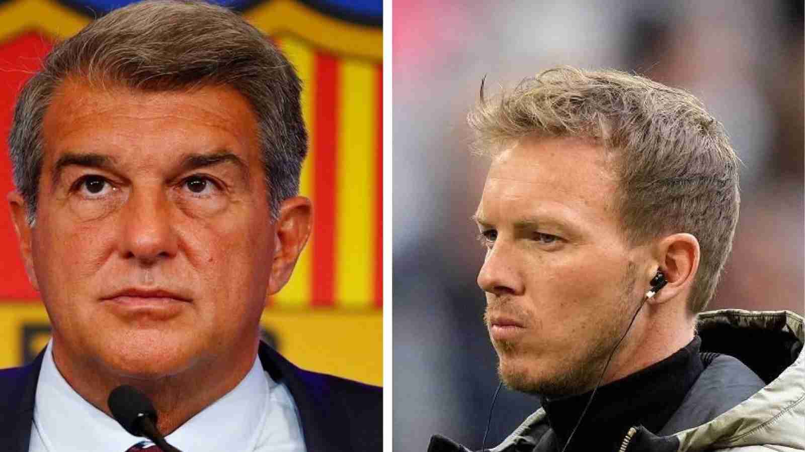 “I’d ask him to focus on their accounts”- Joan Laporta hits back at Bayern Munich’s Julian Nagelsmann over his comments on Barcelona’s finances