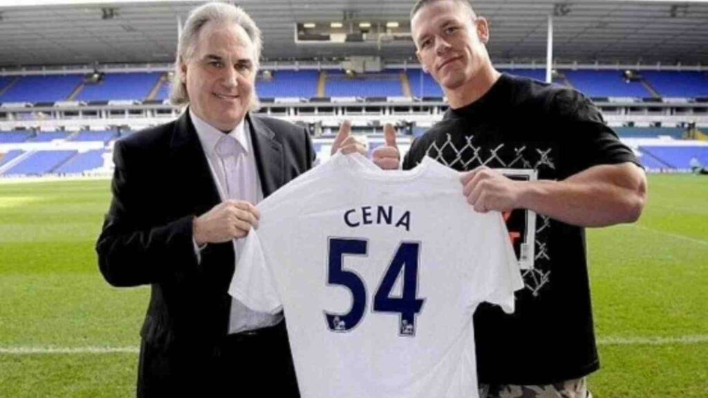 John Cena at the white Hart lane stadium in 2008