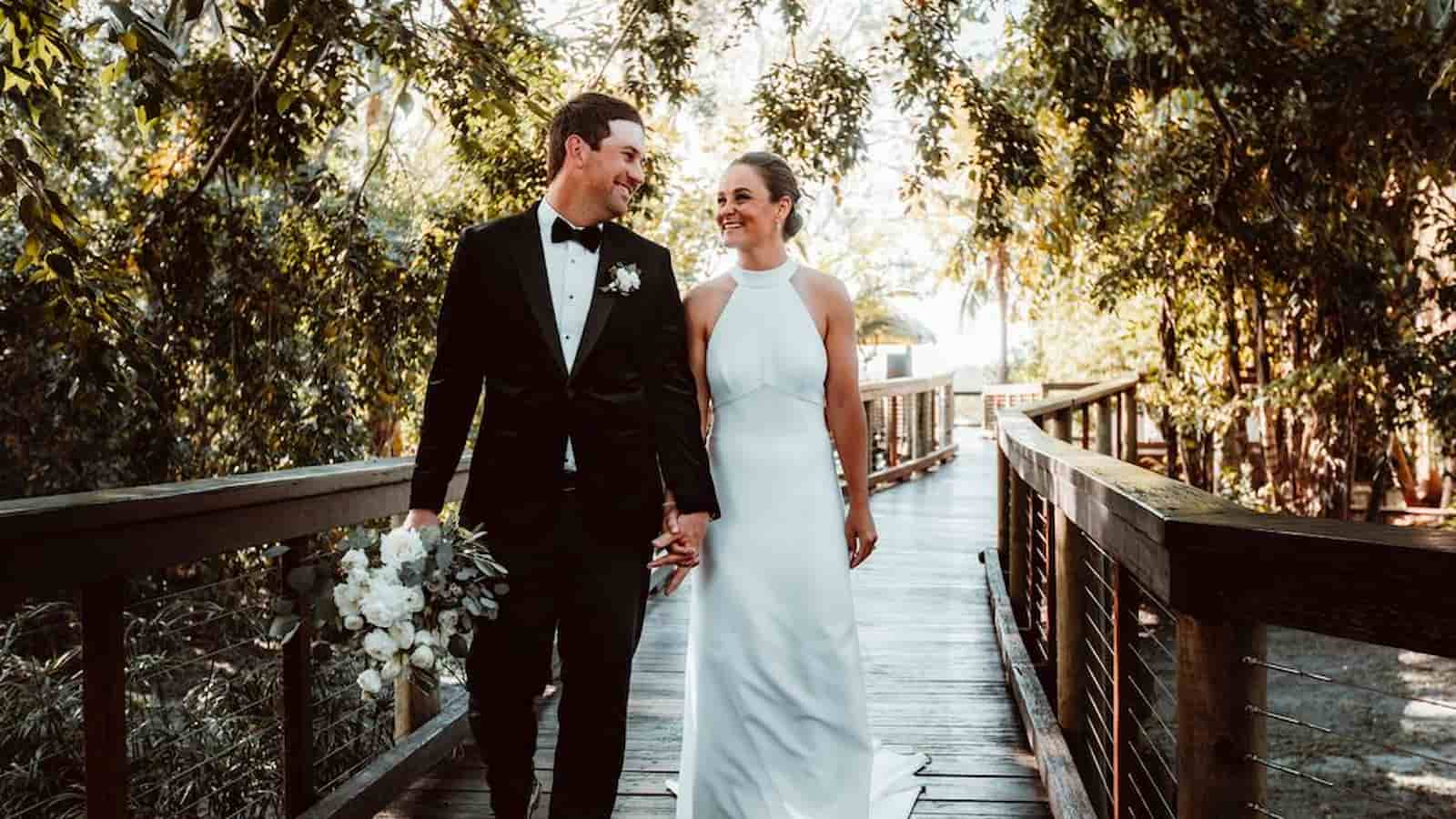 Ashleigh Barty ties the knot with long-time boyfriend Garry Kissick in an intimate ceremony