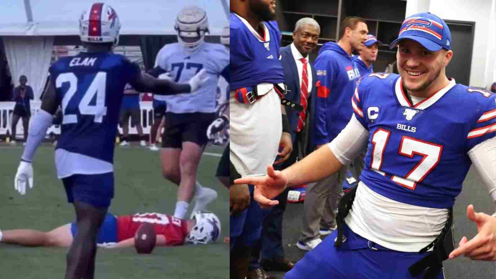 “Don’t f*ck around like that man” – Twitter reacts as Josh Allen gives fans a mini heart attack after acting like he got injured