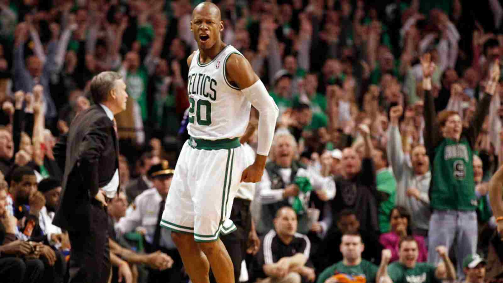 Ray Allen with the Celtics