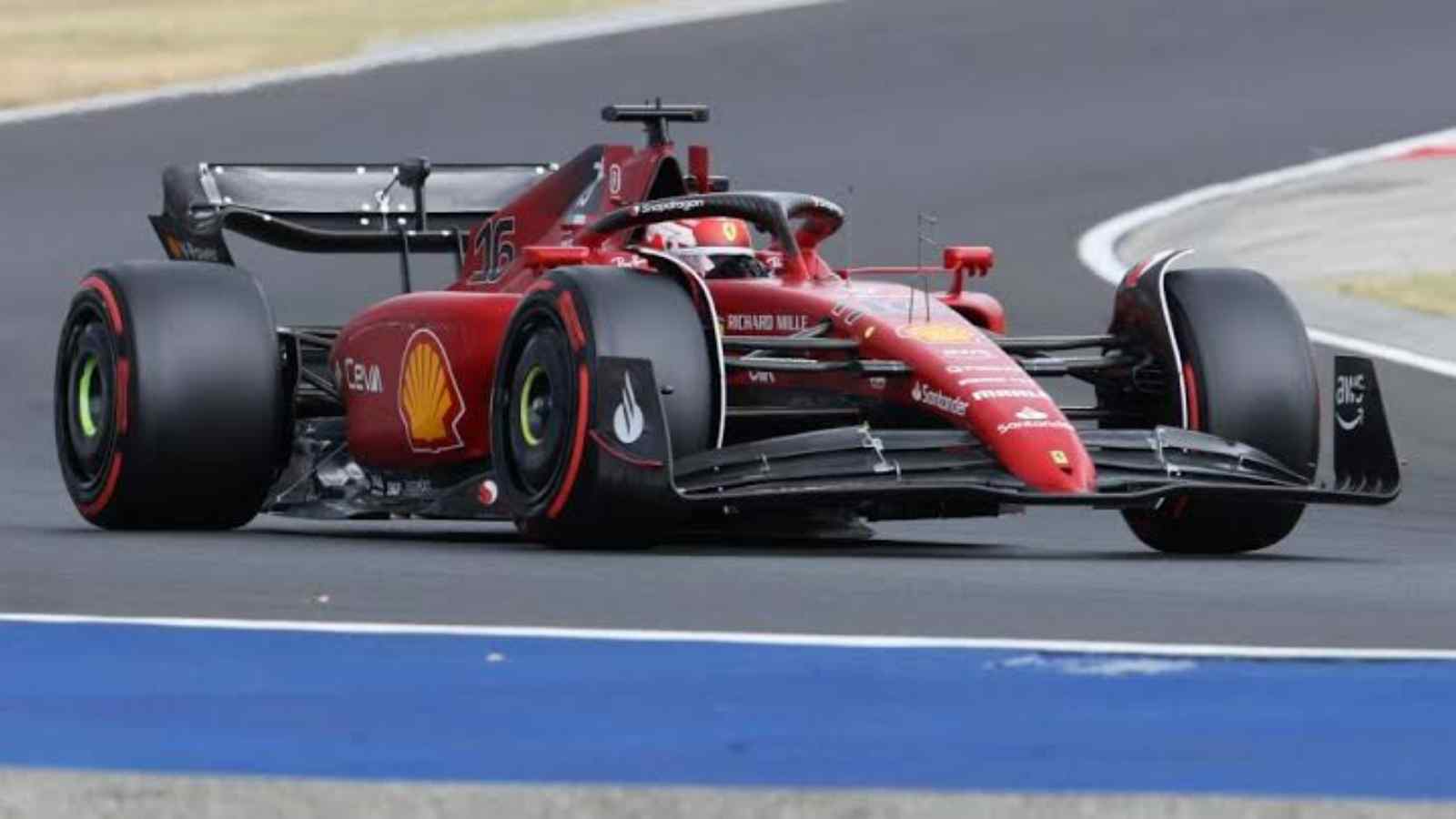 Charles Leclerc in his F1-75 during FP3 of the Hungarian Grand Prix