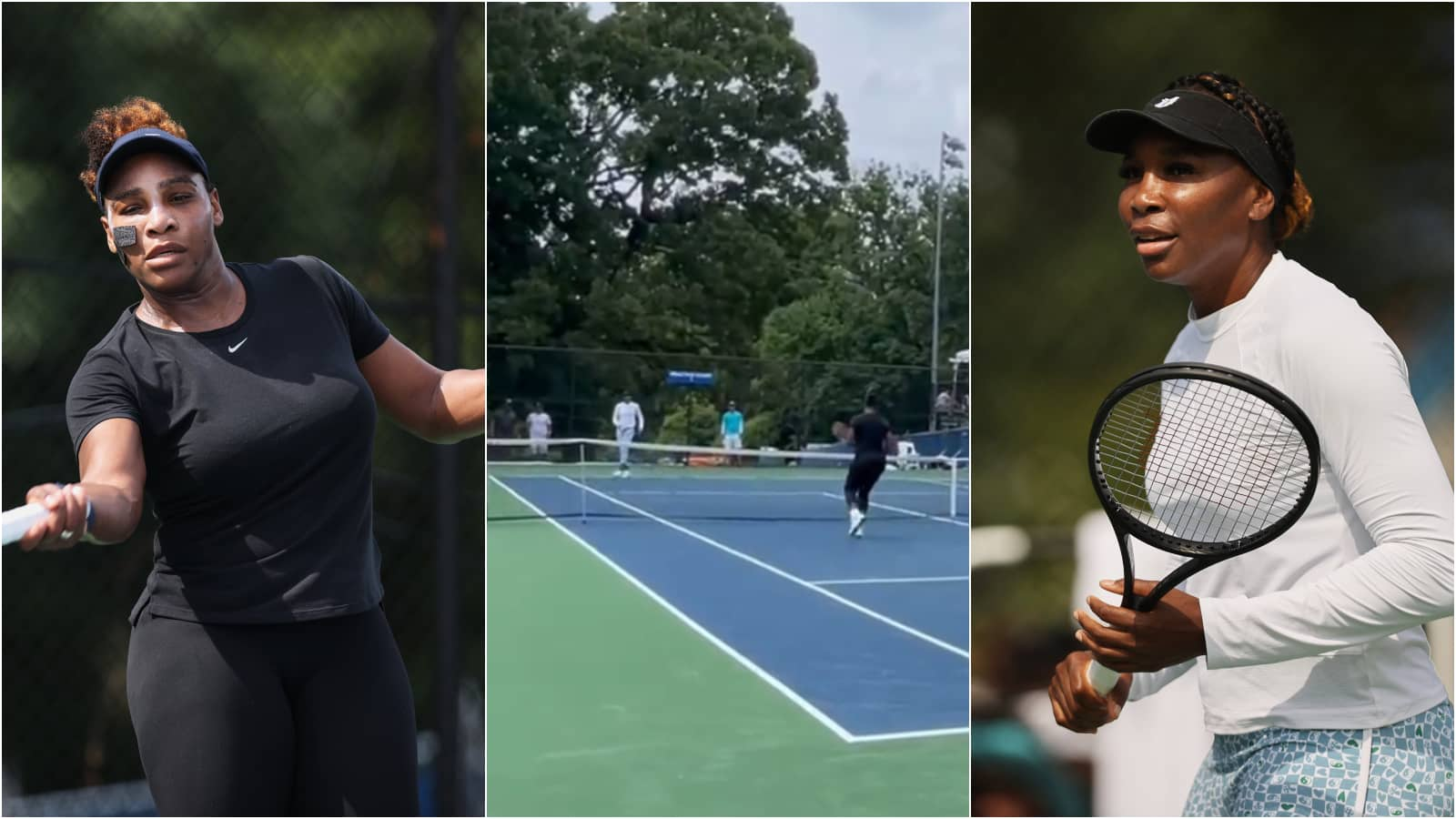 Watch: Serena Williams practices with sister Venus Williams as the duo gives the fans ‘a treat of a lifetime’