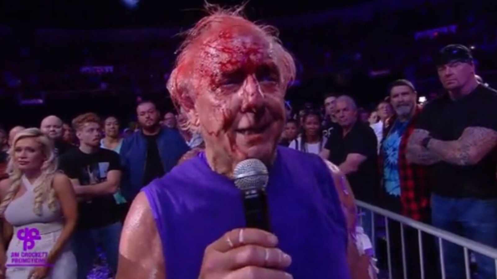 WATCH: Ric Flair fakes a heart attack in front of his family, Fans call it “Flair being Flair”