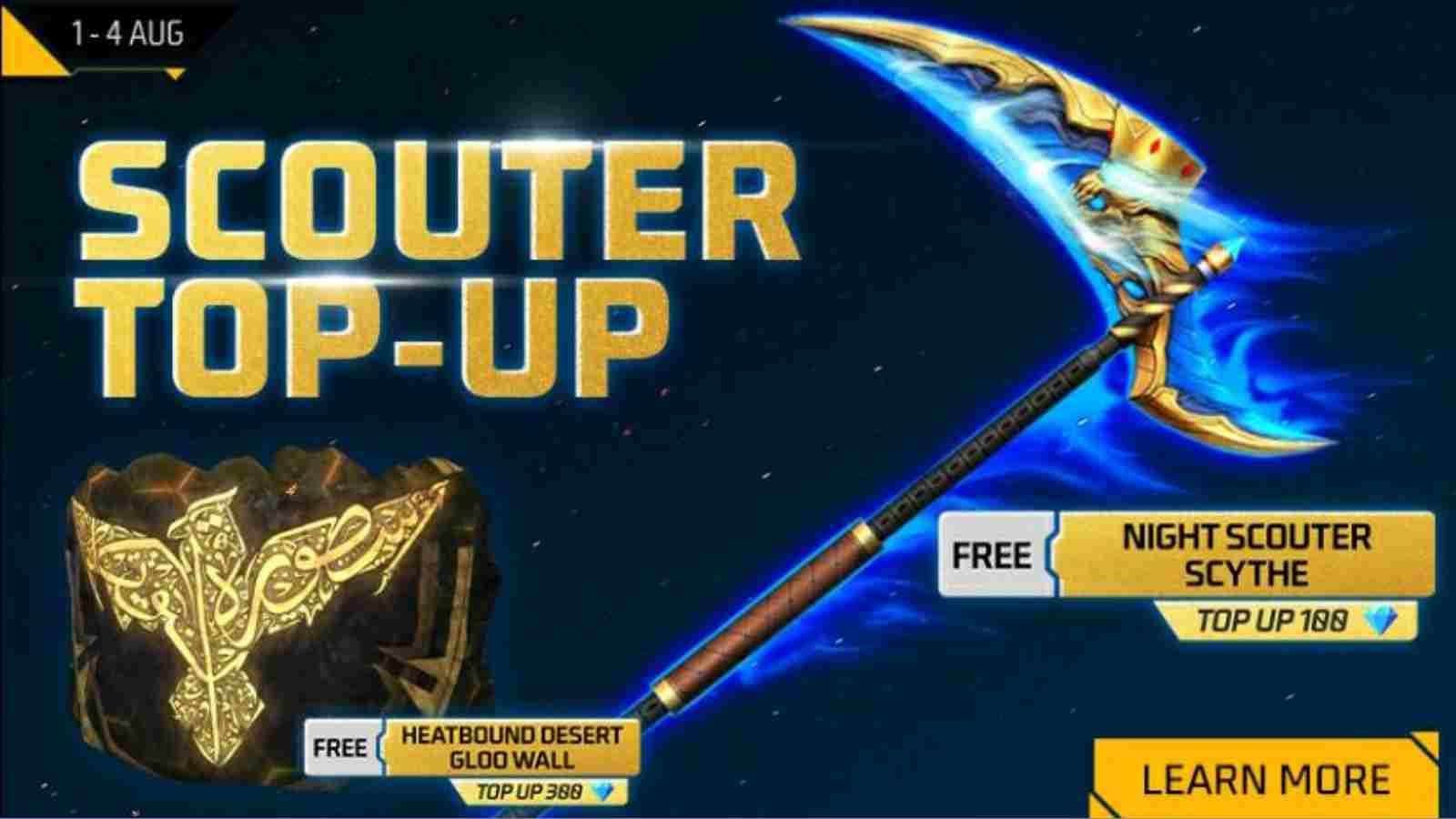 Free Fire MAX Night Scouter Top-Up Event: Rewards, Timeline, And More For August 2022