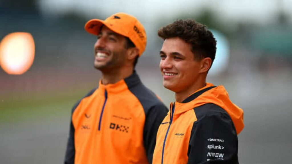 Daniel Ricciardo(on the left) and Lando Norris(on the right)