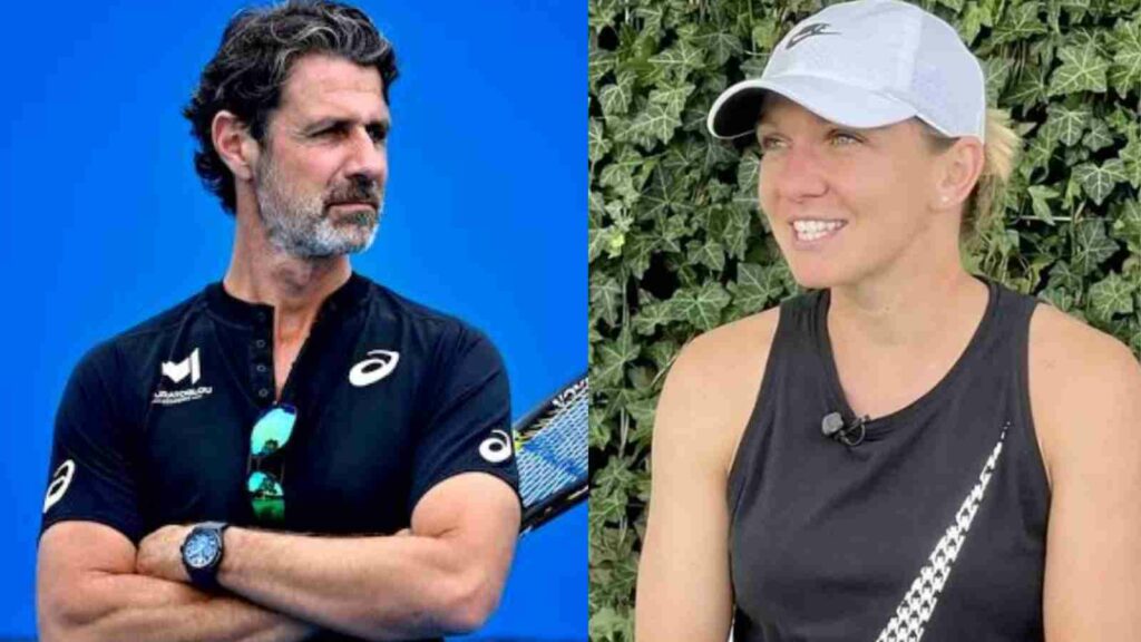 Simona Halep with her coach Patrick Mouratoglou