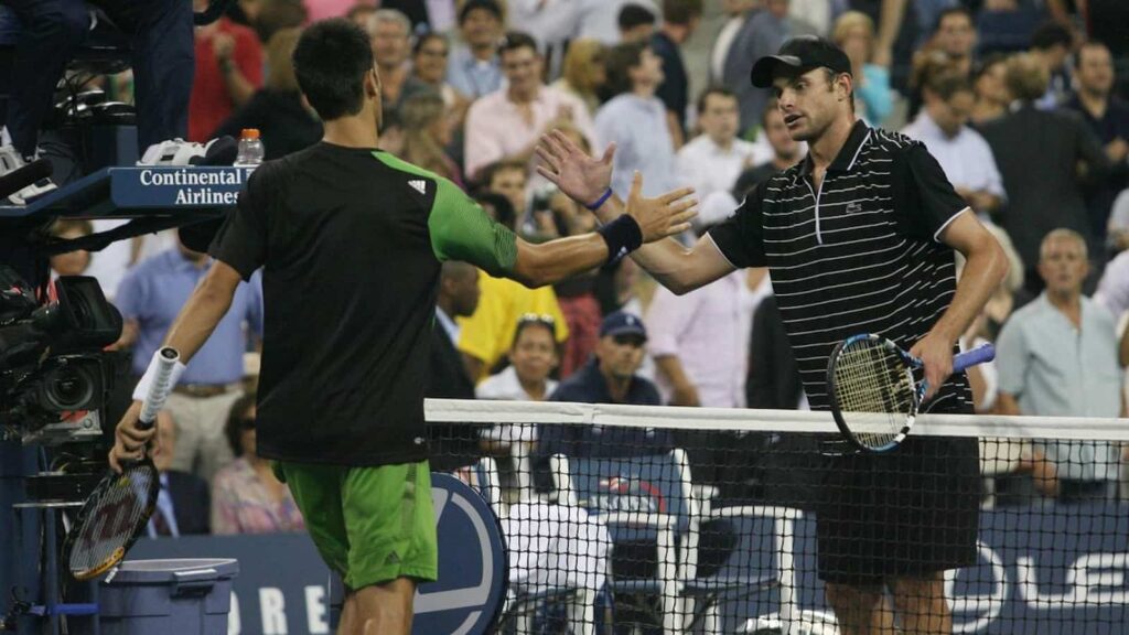 Novak Djokovic and Andy Roddick