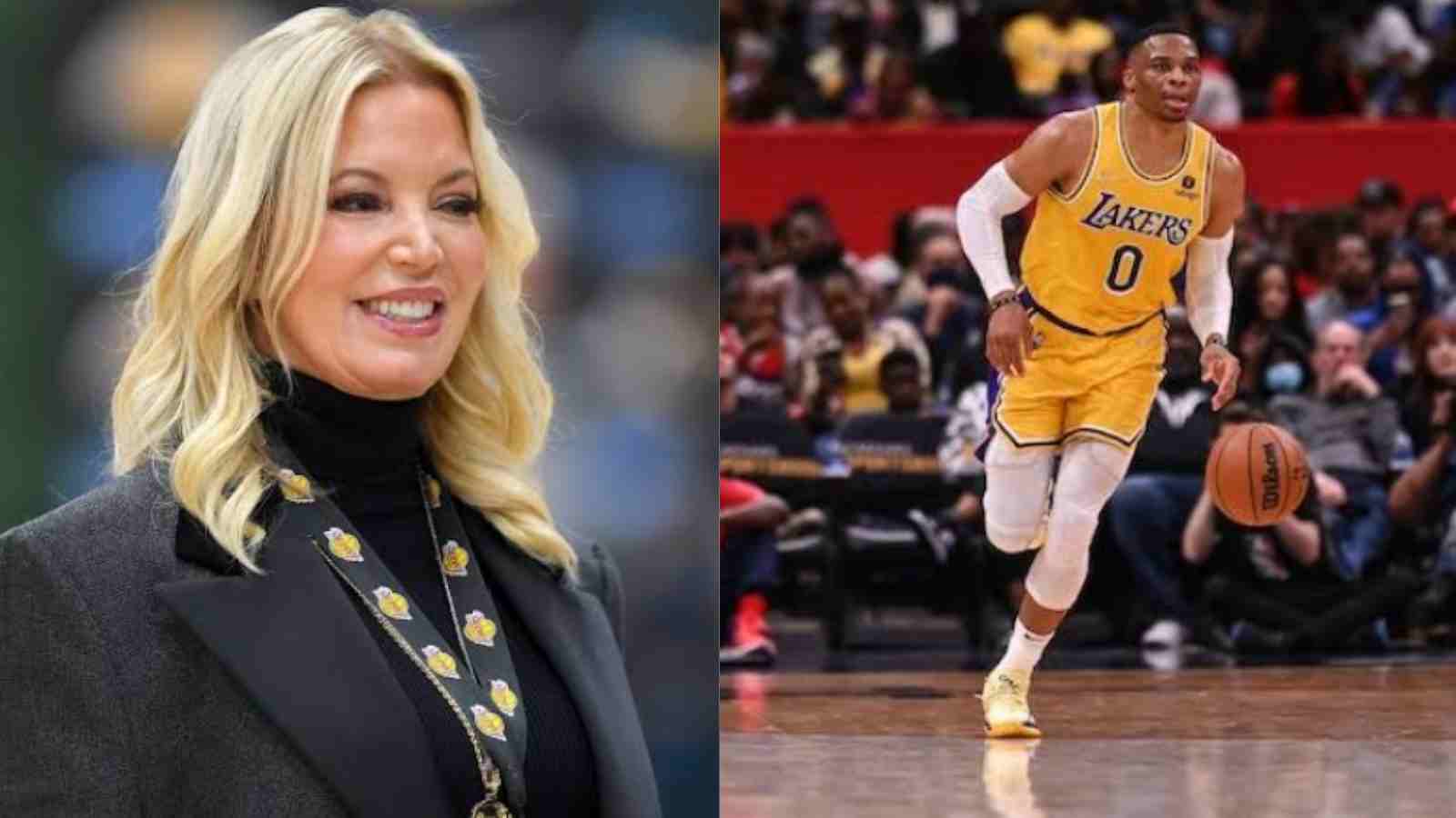 “Oops..he’s going OUT” Jeanie Buss hints at Russell Westbrook not being a part of Lakers’ future by mistake