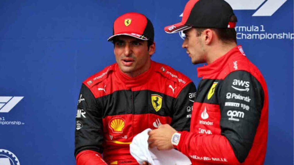 Carlos Sainz(on the left) and Charles Leclerc(on the right)