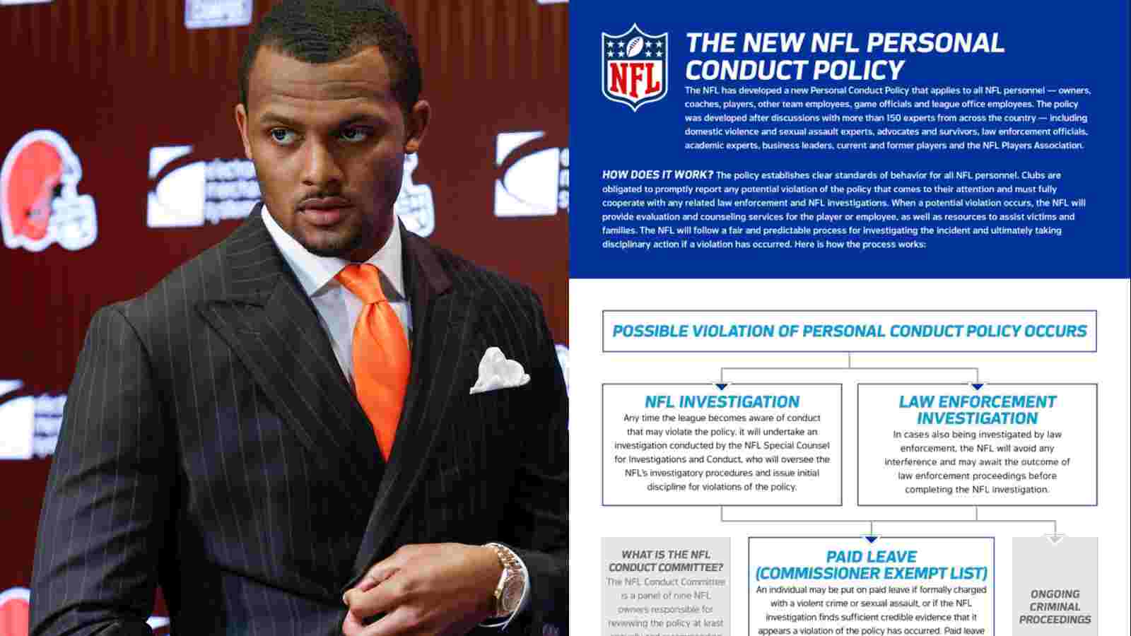 Is Deshaun Watson responsible for the disappearance of NFL’s personal conduct policy?