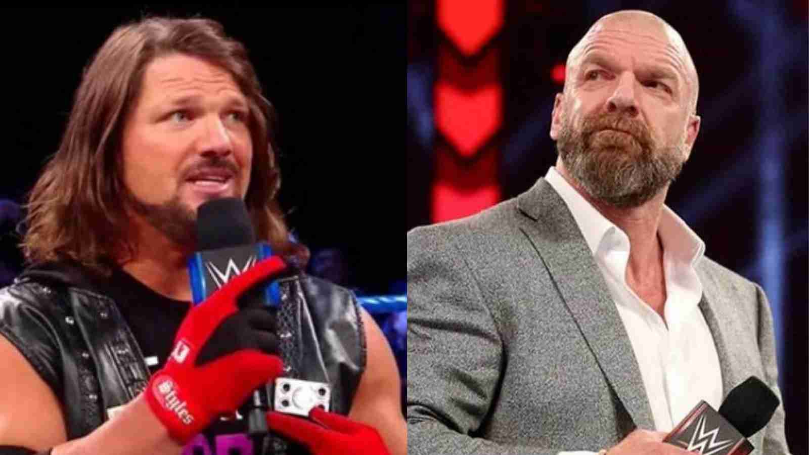 “The last person I tried was Triple H”- AJ Styles reveals that he tried getting Triple H for a match against him at WrestleMania