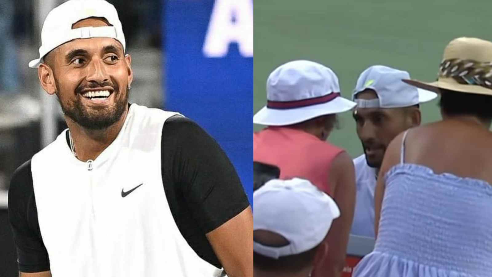 WATCH: Nick Kyrgios being himself once again adding drama by seeking fan advice during his first-round match at the Citi Open 2022