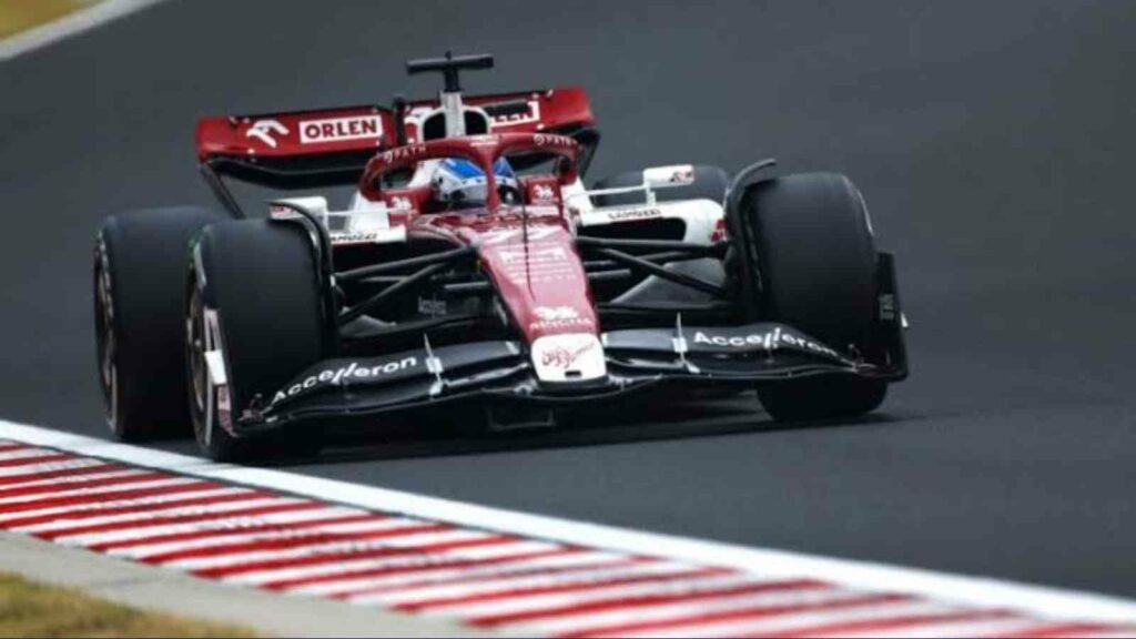 Valtteri Bottas in his Alfa Romeo C42 during the Hungarian Grand Prix