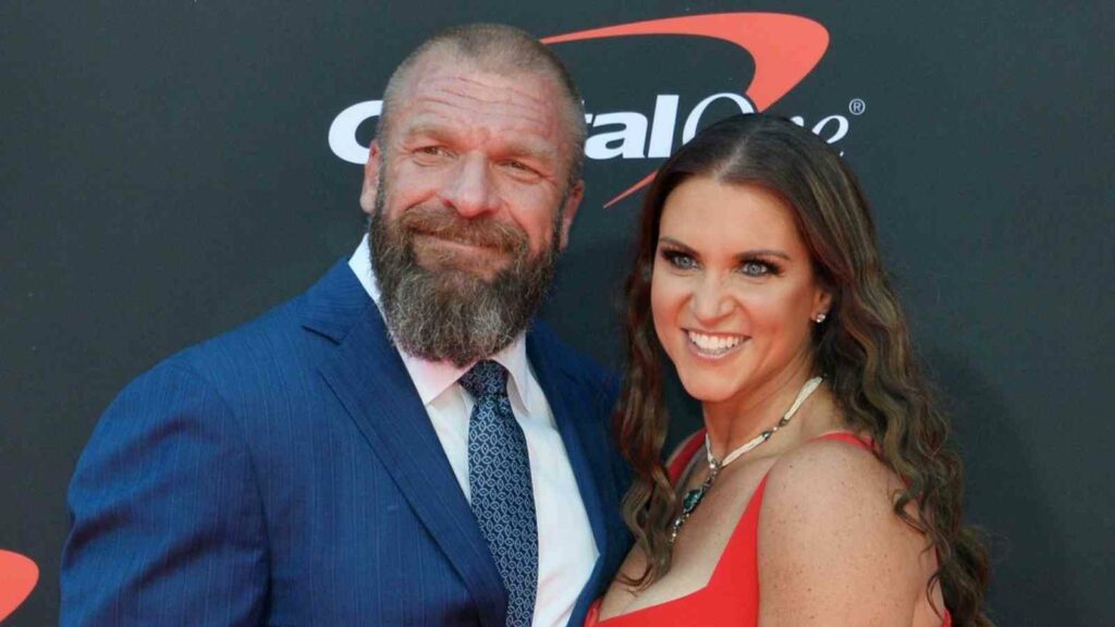 Triple H with his wife Stephanie McMahon