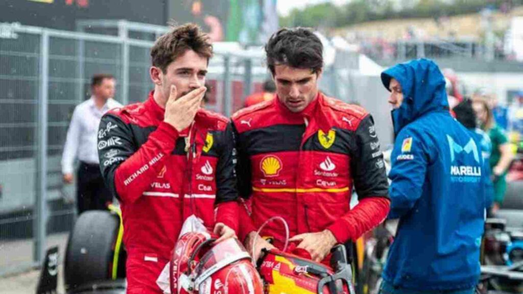 Charles Leclerc(on the left) and Carlos Sainz(on the right)