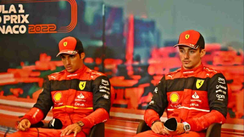 Ferrari drivers Carlos Sainz(on the left) and Charles Leclerc(on the right)