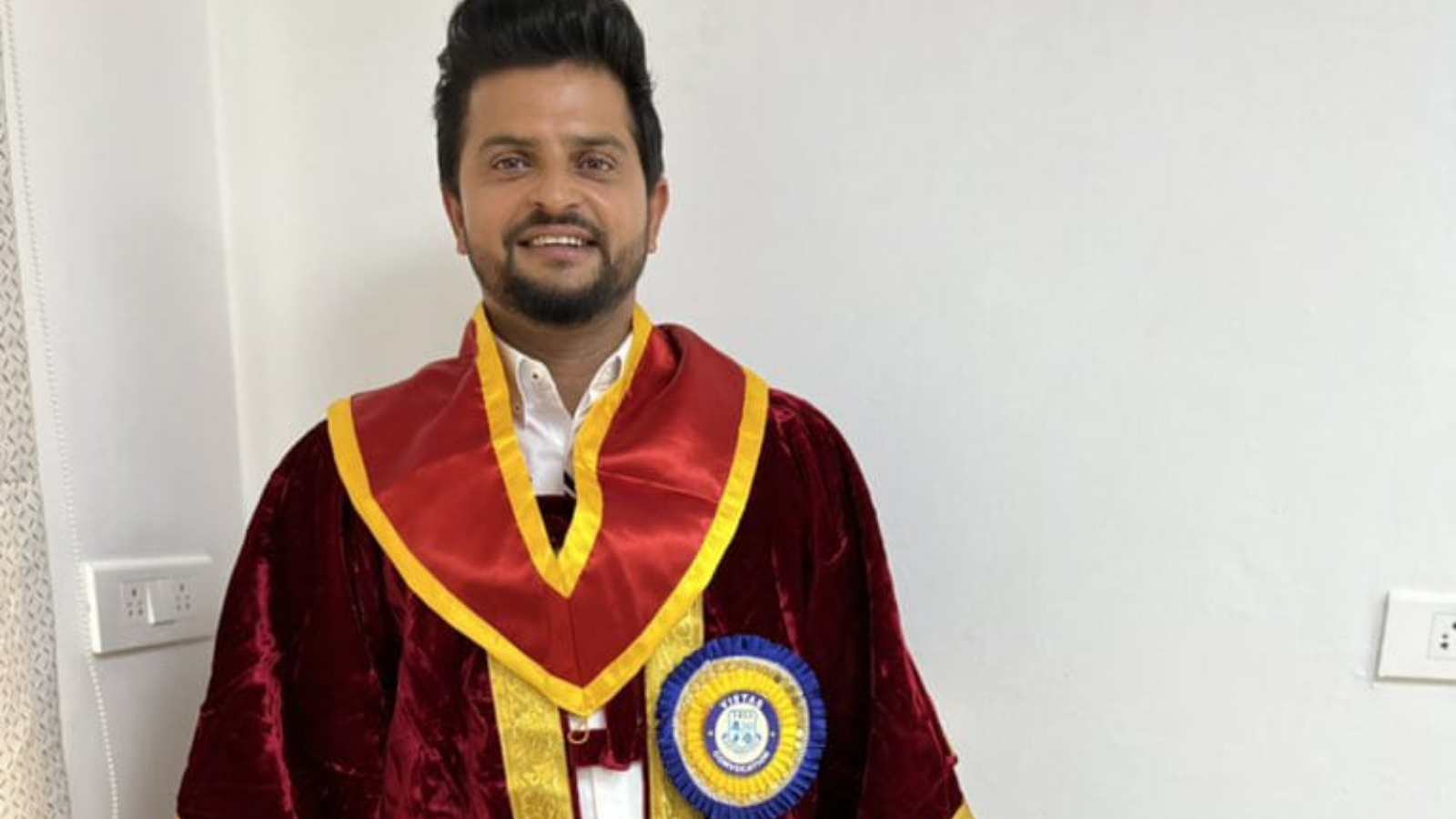 Suresh Raina receives honorable doctorate from Vels University in Chennai- see pics