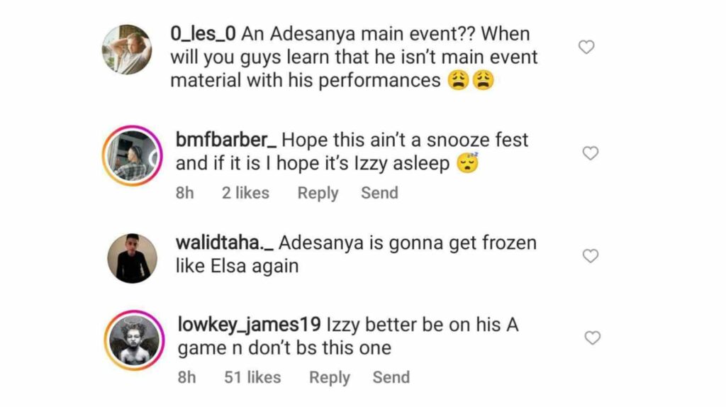 Fans trolling Israel Adesanya