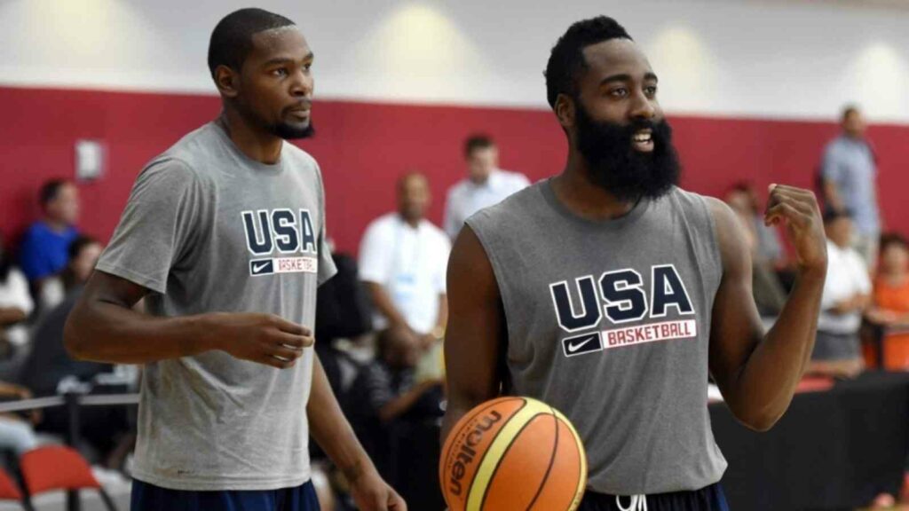 James Harden and Kevin Durant in 2012