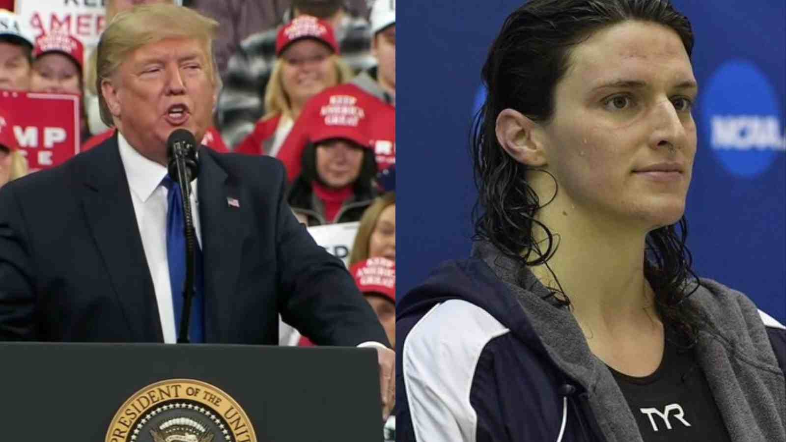 “He was just given female athlete of the year” Donald Trump misgenders Lia Thomas, lashed out against transgender athletes at rally