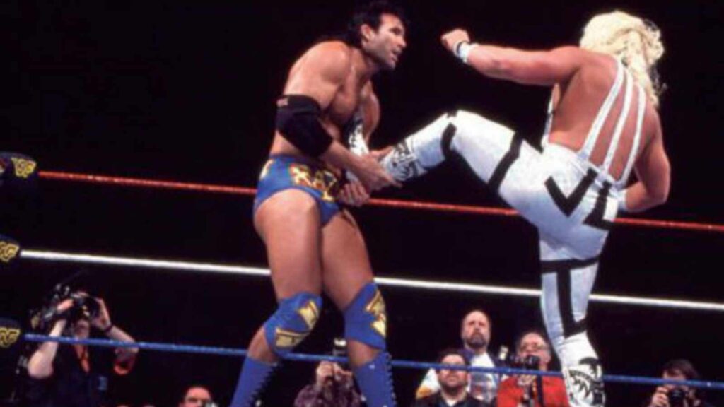 WWE Hall of Famer Razor Ramon vs Jeff Jarrett (c) for the Intercontinental Championship match at WrestleMania 11