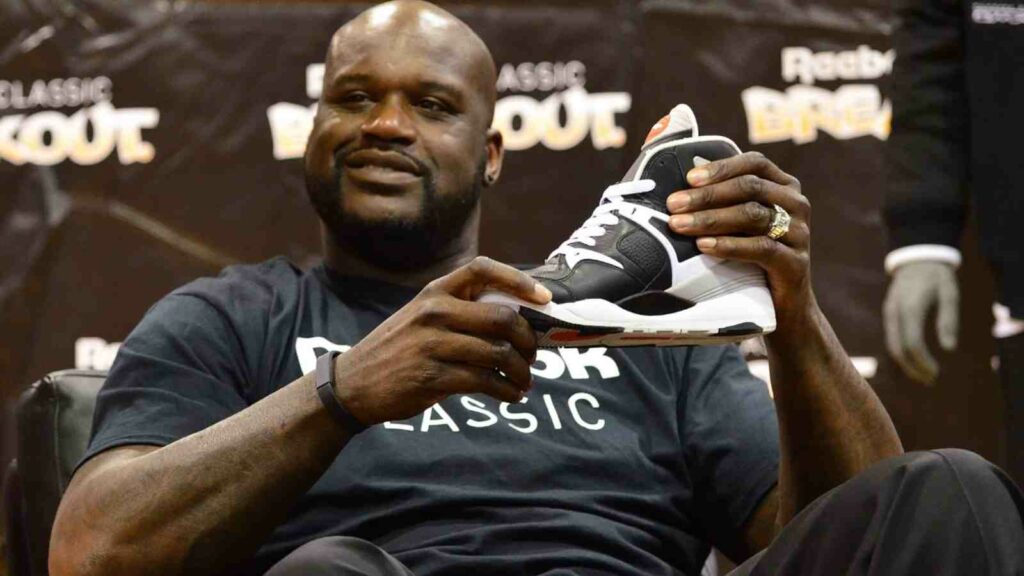 Shaquille O'Neal and his Reebok shoe